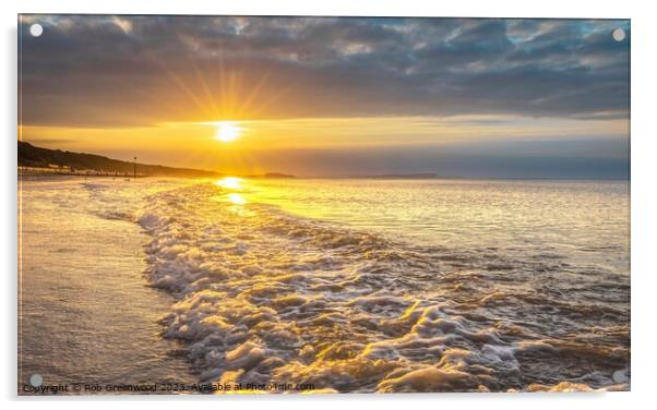 Beach Sunrise 1 Acrylic by Rob Greenwood