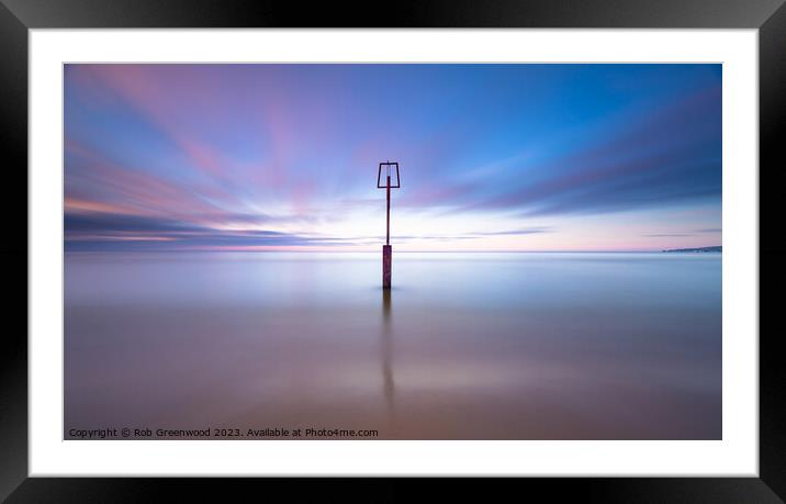Serene sescape Framed Mounted Print by Rob Greenwood