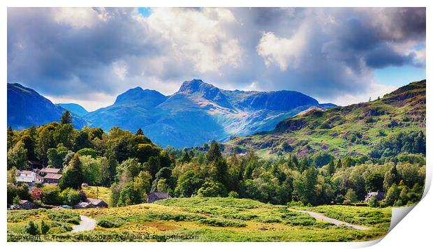 Captivating Langdale from Elterwater View Print by Trevor Camp