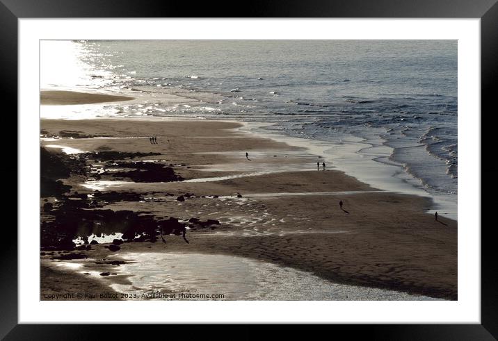 Bright evening beach, Whitby 1  Framed Mounted Print by Paul Boizot