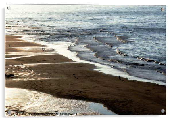 Bright evening beach, Whitby 2, dreamy edit Acrylic by Paul Boizot