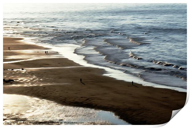 Bright evening beach, Whitby 2, dreamy edit Print by Paul Boizot