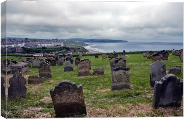 St. Mary’s churchyard view, Whitby Canvas Print by Paul Boizot