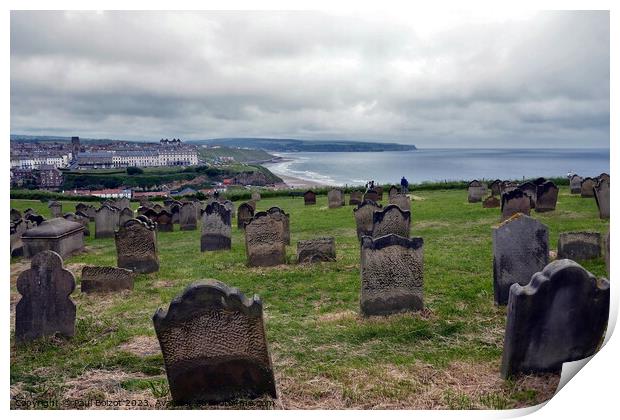St. Mary’s churchyard view, Whitby Print by Paul Boizot