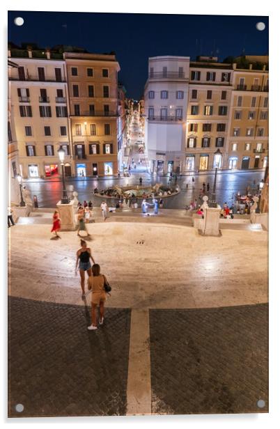 Spanish Steps and Piazza di Spagna in Rome Acrylic by Artur Bogacki