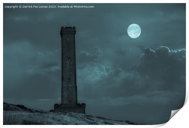 Striking Peel Tower on the Stoic Holcombe Hill Print by Derrick Fox Lomax