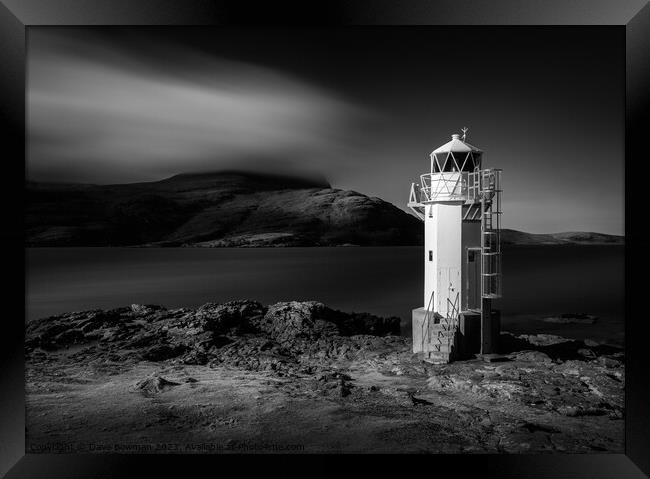 Rhue Lighthouse Framed Print by Dave Bowman