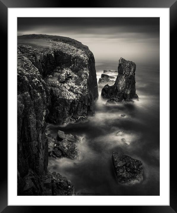 Butt of Lewis Cliffs Framed Mounted Print by Dave Bowman