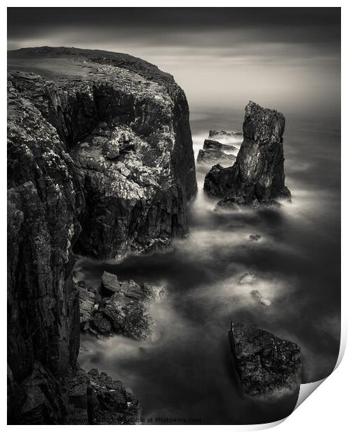 Butt of Lewis Cliffs Print by Dave Bowman