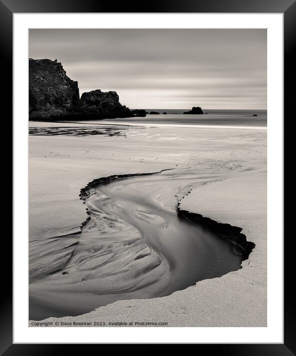 Beach Rivulet Framed Mounted Print by Dave Bowman