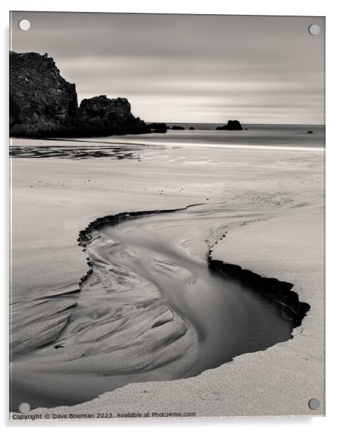 Beach Rivulet Acrylic by Dave Bowman