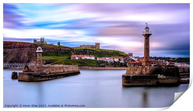 Whitby abbey Print by Kevin Elias