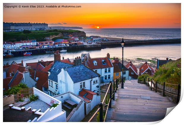 Enigmatic Whitby: A Sunset Symphony Print by Kevin Elias