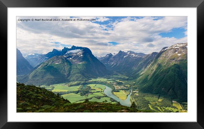Stunning Mountains above Romsdalen Valley Norway Framed Mounted Print by Pearl Bucknall
