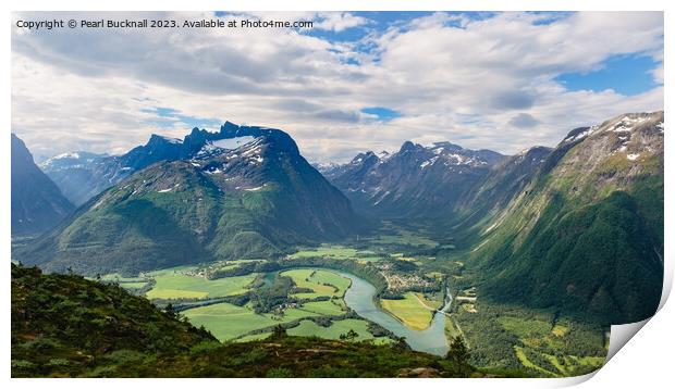 Stunning Mountains above Romsdalen Valley Norway Print by Pearl Bucknall