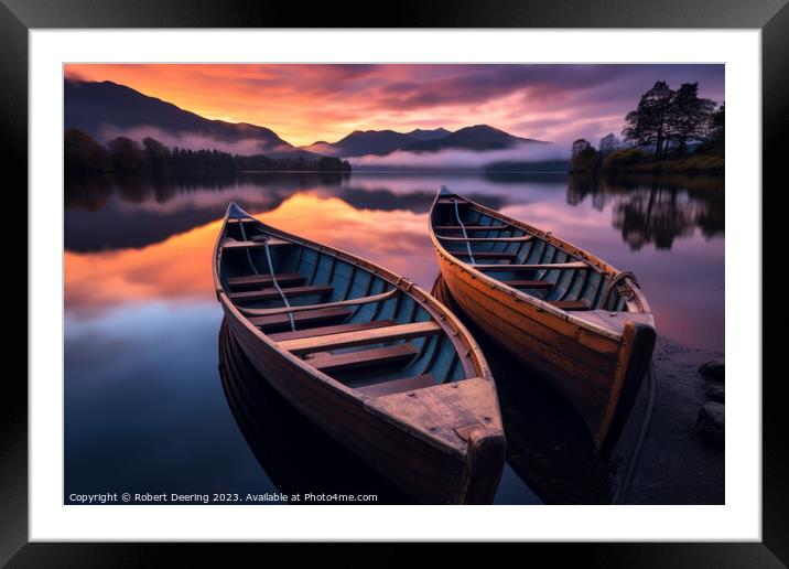 Lake District's Morning Palette Framed Mounted Print by Robert Deering