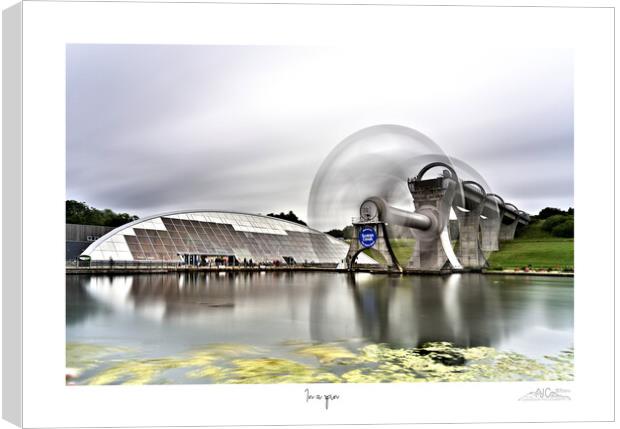 In a spin the Falkirk wheel colour Canvas Print by JC studios LRPS ARPS