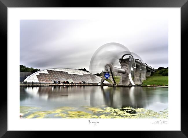 In a spin the Falkirk wheel colour Framed Print by JC studios LRPS ARPS