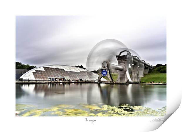 In a spin the Falkirk wheel colour Print by JC studios LRPS ARPS