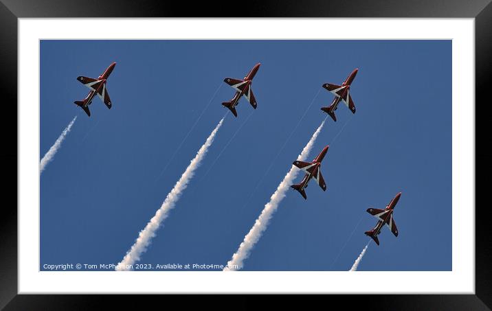 Skyward Dance of Red Arrows Framed Mounted Print by Tom McPherson