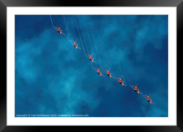 UK's Sky-Dancing Champions: Red Arrows Framed Mounted Print by Tom McPherson