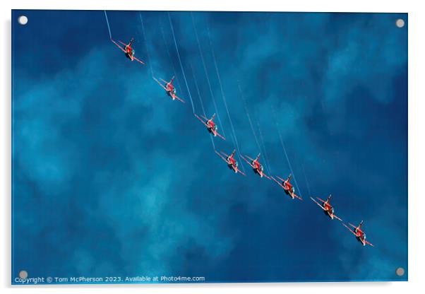 UK's Sky-Dancing Champions: Red Arrows Acrylic by Tom McPherson