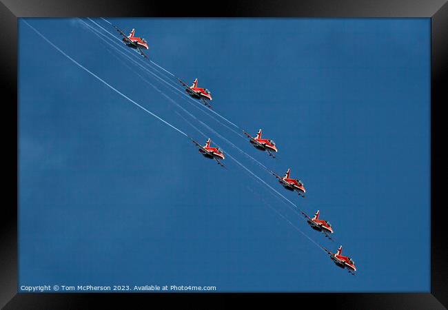 'Red Arrows: Sky Choreography Extraordinaire' Framed Print by Tom McPherson