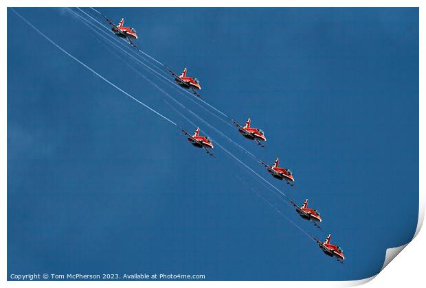 'Red Arrows: Sky Choreography Extraordinaire' Print by Tom McPherson