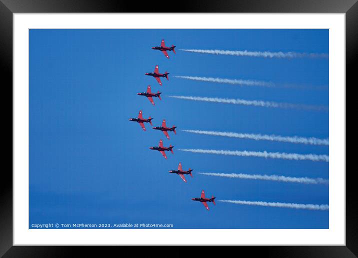 The Red Arrows' Spectacular Display Framed Mounted Print by Tom McPherson