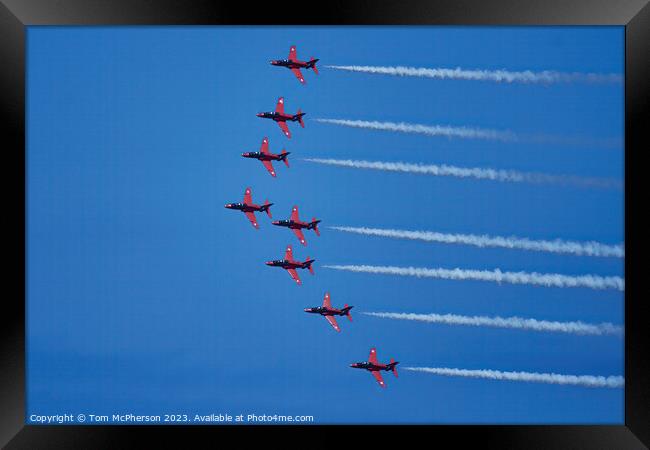 The Red Arrows' Spectacular Display Framed Print by Tom McPherson