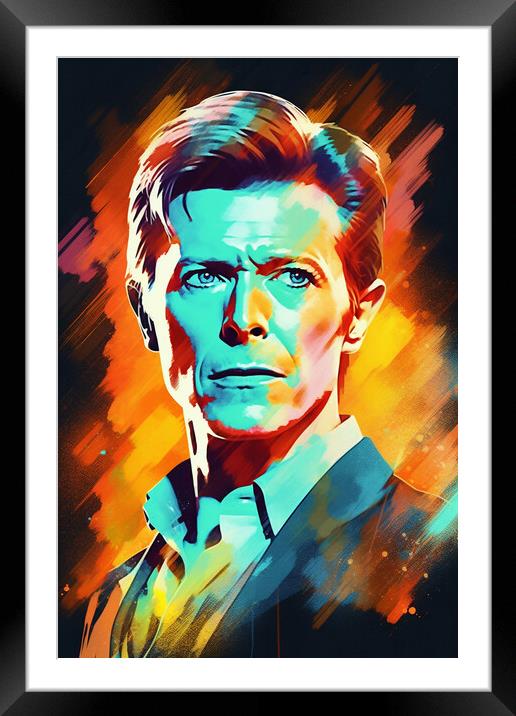 Bowie Art Framed Mounted Print by Picture Wizard