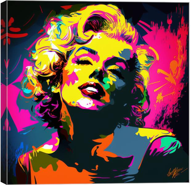 Marilyn Abstract Canvas Print by Picture Wizard