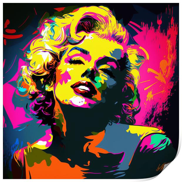 Marilyn Abstract Print by Picture Wizard