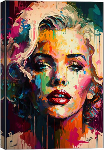 Marilyn Abstract Canvas Print by Picture Wizard