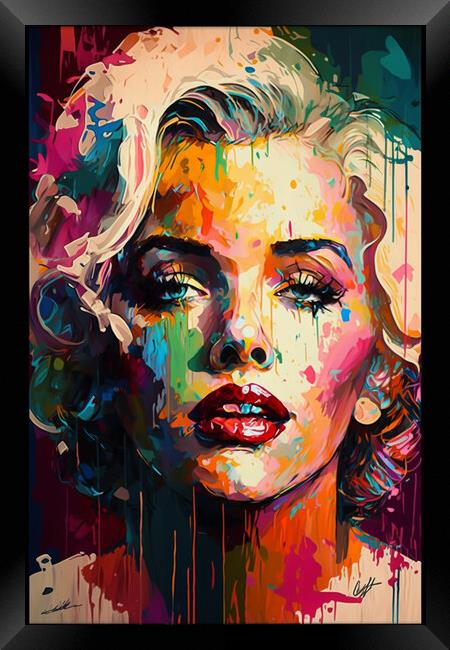 Marilyn Abstract Framed Print by Picture Wizard