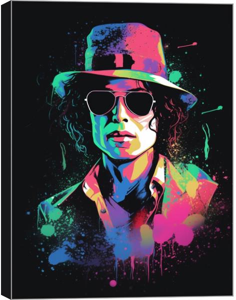 Michael Jackson Abstract Canvas Print by Picture Wizard