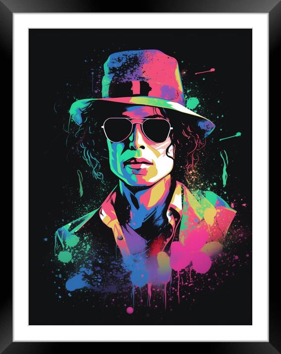 Michael Jackson Abstract Framed Mounted Print by Picture Wizard