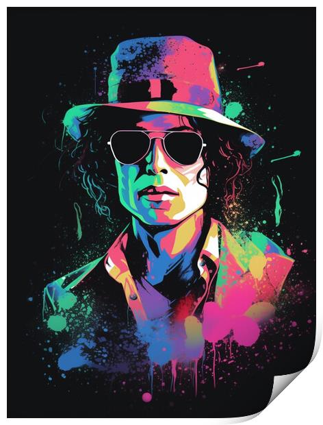 Michael Jackson Abstract Print by Picture Wizard