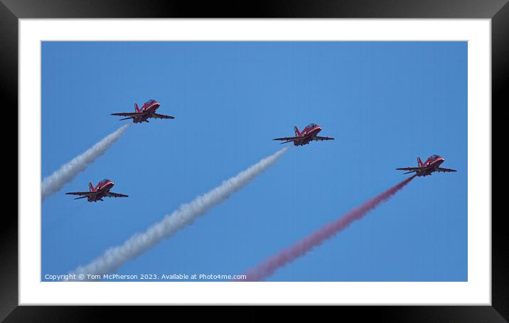 Awe-Inspiring Performance of the Red Arrows Framed Mounted Print by Tom McPherson