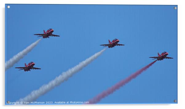 Awe-Inspiring Performance of the Red Arrows Acrylic by Tom McPherson
