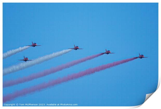 'Red Arrows: Sky-Painting Maestros' Print by Tom McPherson