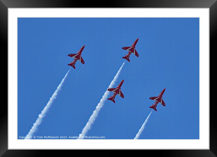 'Sky Ballet by Red Arrows' Framed Mounted Print by Tom McPherson