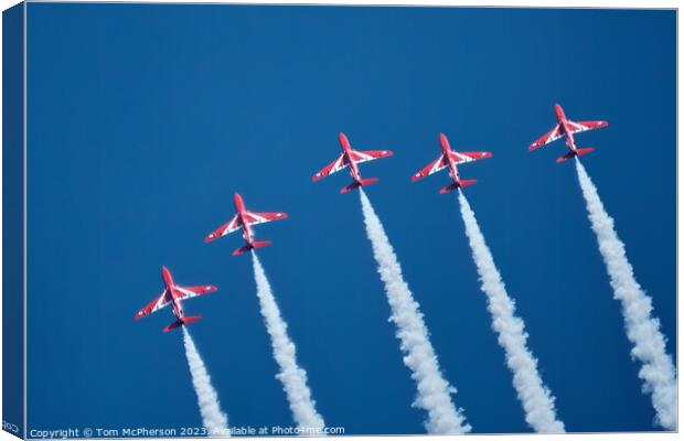 Red Arrows' Aerial Ballet Canvas Print by Tom McPherson