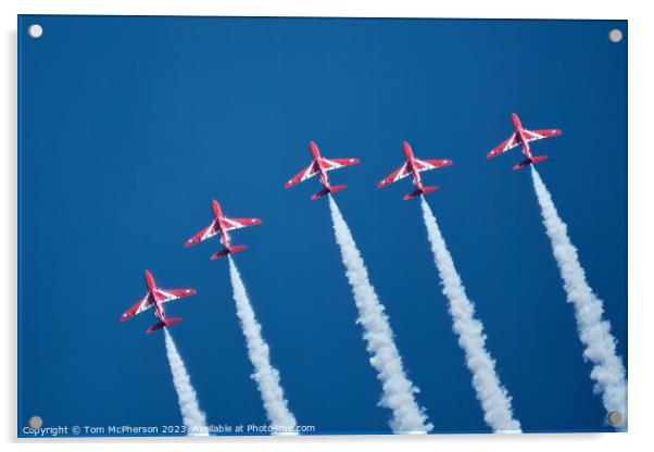 Red Arrows' Aerial Ballet Acrylic by Tom McPherson