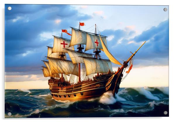 THE GOLDEN HINDE Acrylic by CC Designs