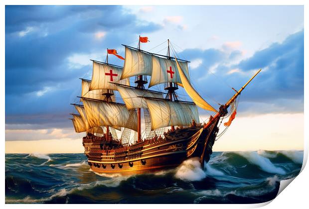 THE GOLDEN HINDE Print by CC Designs