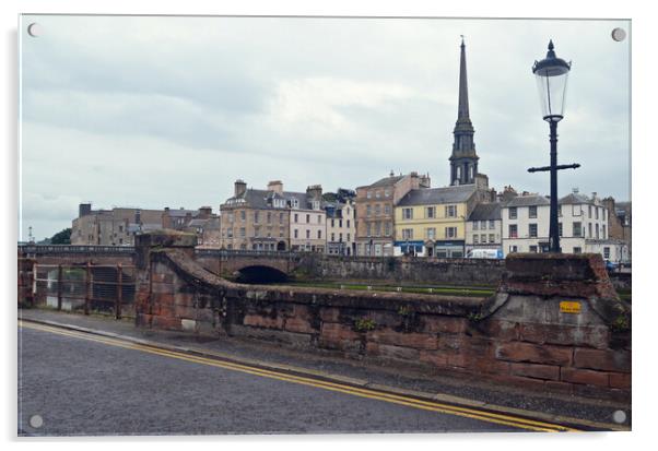 Ayr town architecture, down the river Acrylic by Allan Durward Photography