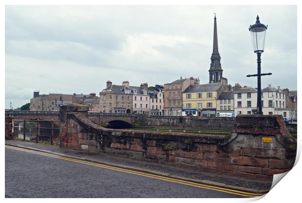 Ayr town architecture, down the river Print by Allan Durward Photography