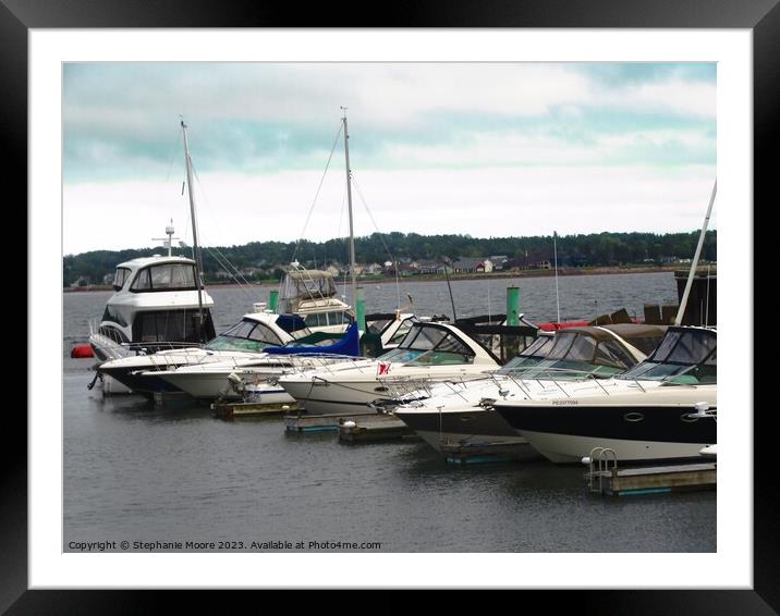 Boats Framed Mounted Print by Stephanie Moore