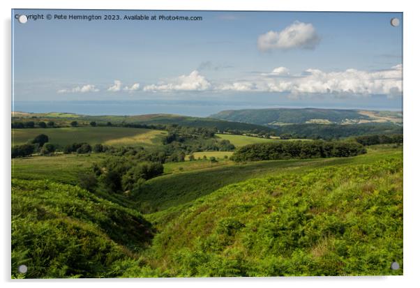 Exmoor from Dunkery Beacon Acrylic by Pete Hemington